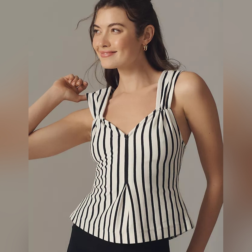 Anthropologie, Maeve V-Neck Fit-and-Flare Tank Top